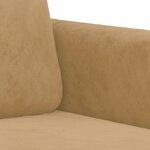 vidaXL Canapé à 2 places Marron 140 cm Velours