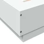 vidaXL Cadre de lit avec lumières LED blanc 160x200 cm bois ingénierie