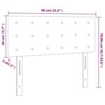 vidaXL Tête de lit Gris clair 90x5x78/88 cm Velours