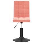 vidaXL Chaises pivotantes à manger lot de 2 rose velours