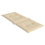 vidaXL Coussins de chaise de jardin dossier haut lot de 4 beige tissu