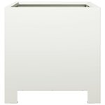 vidaXL Jardinière blanc 30x30x30 cm acier