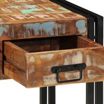 Table d'appoint vidaXL avec tiroir Noir 40x40x50 cm en bois massif de récupération
