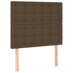 vidaXL Sommier à lattes de lit avec matelas Marron foncé 90x190 cm