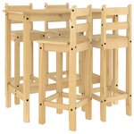 vidaXL Ensemble de bar 5 Pièces Bois de pin massif