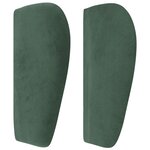 vidaXL Tête de lit avec oreilles Vert foncé 103x23x78/88 cm Velours