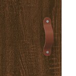 vidaXL Buffet haut Chêne marron 34 5x34x180 cm Bois d'ingénierie
