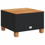 vidaXL Salon de jardin 8 Pièces avec coussins noir résine tressée