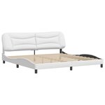 vidaXL Cadre de lit sans matelas blanc 200x200 cm similicuir