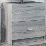 vidaXL Meuble d'évier sonoma gris 59x37x59 cm bois d'ingénierie
