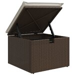 vidaXL Ensemble de Canapé de Jardin 9 pièces avec Coussins Marron Rattan Poly