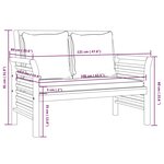 vidaXL Salon de jardin 3 Pièces avec coussins bois massif d'acacia