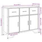 vidaXL Buffet noir 97x32 5x74 5 cm bois d’ingénierie