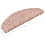 vidaXL Tapis de marches d'escalier 15 Pièces Rose clair 65x21x4 cm