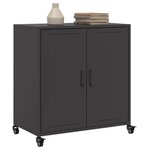 vidaXL Buffet noir 68 5x39x72 cm acier laminé à froid