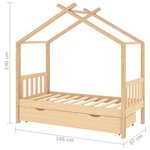 vidaXL Cadre de lit enfant avec tiroir bois de pin massif 80x160 cm