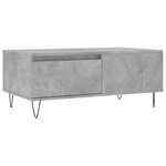 vidaXL Table basse Gris béton 90x50x36 5 cm Bois d'ingénierie