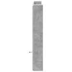 vidaXL Armoire tête de lit avec LED gris béton 120x16 5x103 5 cm
