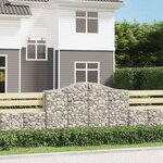 vidaXL Paniers à gabions arqués 14 Pièces 200x50x120/140 cm Fer galvanisé