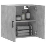 vidaXL Armoire murale gris béton 60x31x60 cm bois d'ingénierie