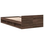 vidaXL Cadre de lit à tiroir chêne marron 90x190 cm bois d'ingénierie
