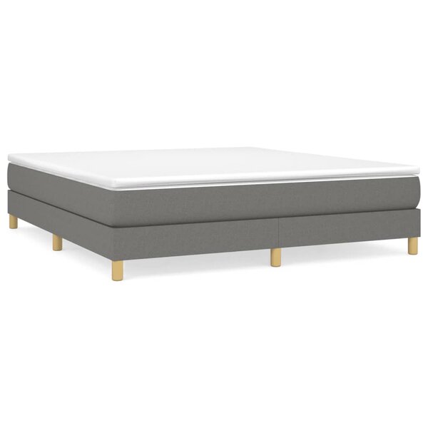 vidaXL Cadre de lit Gris foncé 180 x 200 cm Tissu