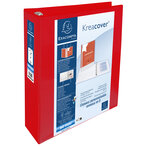 Classeur Pp Personnalisable Kreacover - 4 Anneaux En D 60mm - A4 Maxi - Rouge - X 10 - Exacompta