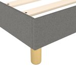 vidaXL Cadre de lit Gris foncé 140 x 200 cm Tissu