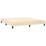 vidaXL Sommier à lattes de lit avec matelas LED Crème 180x200 cm Tissu