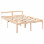 vidaXL Lit pour personne âgée et tête de lit 140x200 cm bois massif