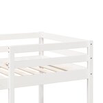 vidaXL Lit mezzanine avec bureau et étagères blanc 90x200cm pin massif