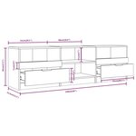 vidaXL Meuble TV noir 150x33 5x45 cm bois d'ingénierie