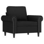 vidaXL Fauteuil Noir 60 cm Velours