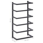 vidaXL Porte-serviette Noir 24x12x48 cm Acier