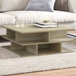 vidaXL Table basse chêne sonoma 70x70x29 cm bois d'ingénierie