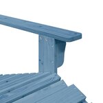 vidaXL Chaise Adirondack avec pouf bleu bois massif de sapin