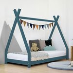 Lit tipi enfant NAKANA 120 x 200 vert pétrole