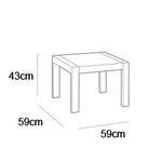 Keter Table de jardin Rosalie Graphite