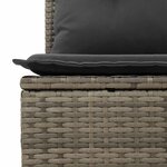 vidaXL Salon de jardin avec coussins 10 Pièces gris clair résine tressée