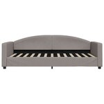vidaXL Lit de jour avec matelas taupe 90x200 cm tissu