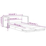 vidaXL Canapé-lit 2 en 1 rouge bordeaux 122x204x55 cm velours