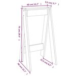 vidaXL Tabourets lot de 2 marron miel 40x40x75 cm bois massif de pin