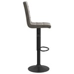 vidaXL Tabourets de bar lot de 2 gris foncé velours