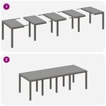 vidaXL Ensemble de Salle à Manger de Jardin 11 pièces Gris Poly Rattan