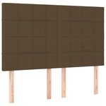 vidaXL Sommier à lattes de lit avec matelas Marron foncé 140x200 cm