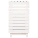 vidaXL Panier à linge blanc 88 5x44x76 cm Bois massif de pin