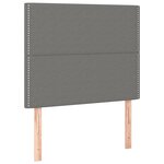 vidaXL Cadre de lit avec tête de lit Gris foncé 100x200 cm Tissu