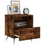 vidaXL Tables de chevet 2Pièces chêne fumé 40x35x47 5cm bois d’ingénierie