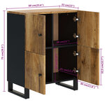 vidaXL Buffet avec 4 portes 60x33x75 cm bois massif de manguier