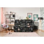 Banquette BZ - Tissu Noir - 143 x 97 x 89 cm - Joe